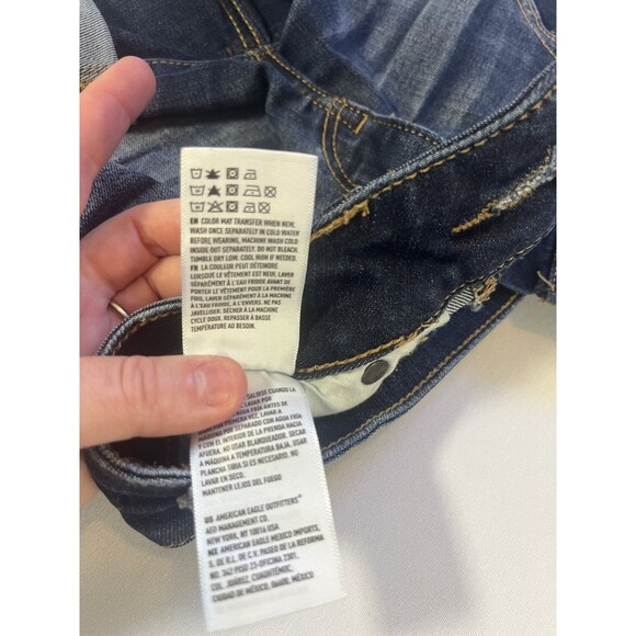 American Eagle Midi Blue Super Super Stretch Womens Denim 0 - Picture 11 of 12